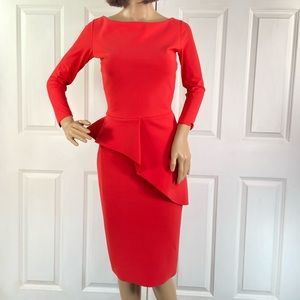 Chiara Boni La Petite Robe Peplum Midi Dress